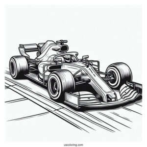 Coloring Page Of F1 Racing Car