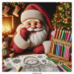 santa coloring pages featured image