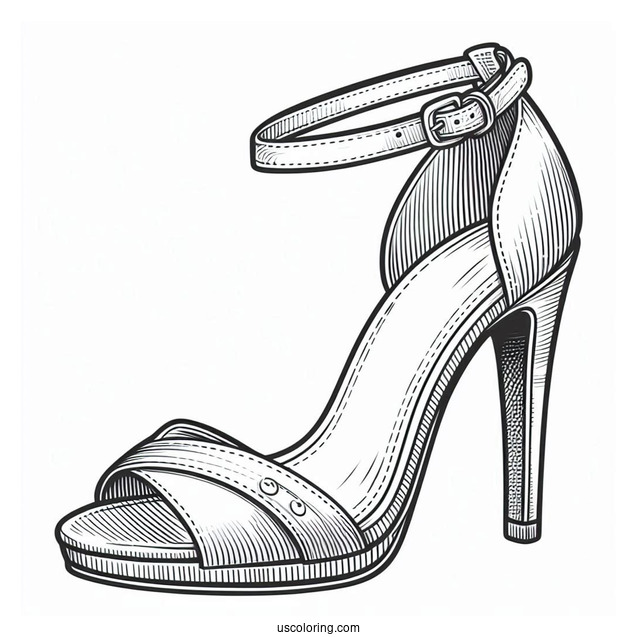 Toe Pump Heels Coloring In