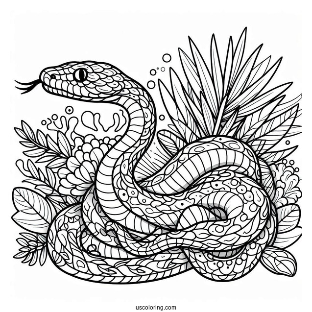 Coral Snake Coloring Sheet