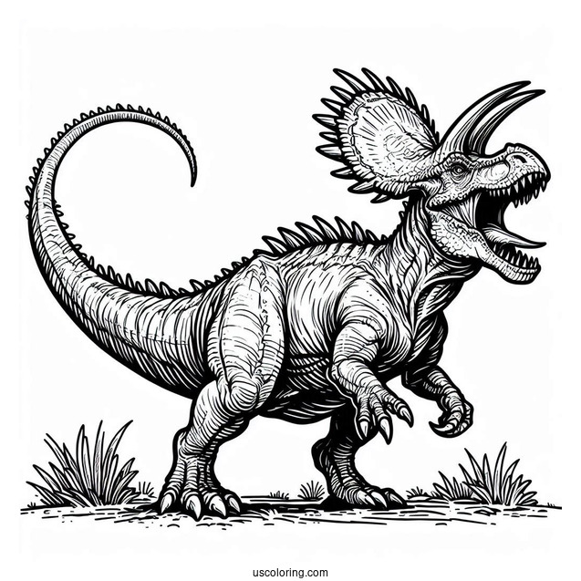 Tough Styracosaurus Coloring Page