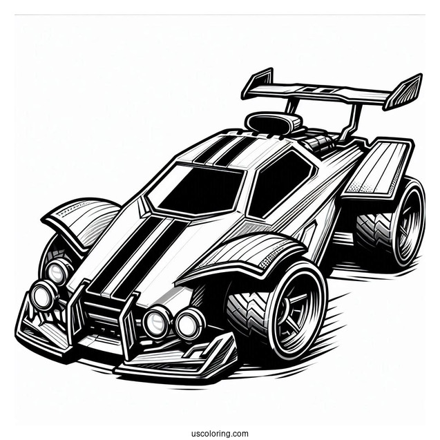 Cool Rocket League Coloring Page Octane Car