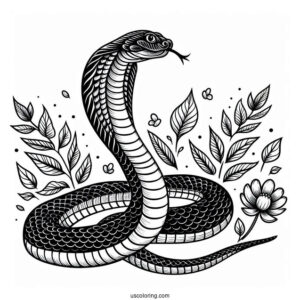 Indian Cobra Snake To Color In