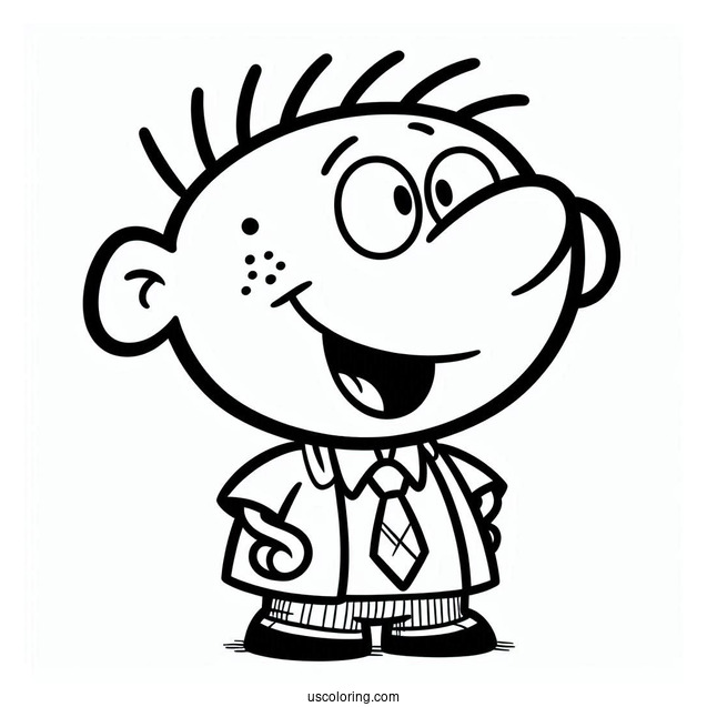 Nickelodeon Coloring Page Of Easy Outline Of Doug Funnie For Kids