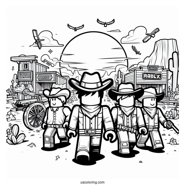 Roblox Wild West Experience Coloring Page
