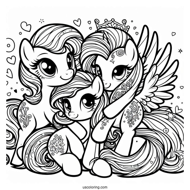 My Little Pony Friends Hugging