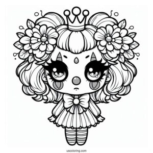 Creepy Chibi Clown for Kids