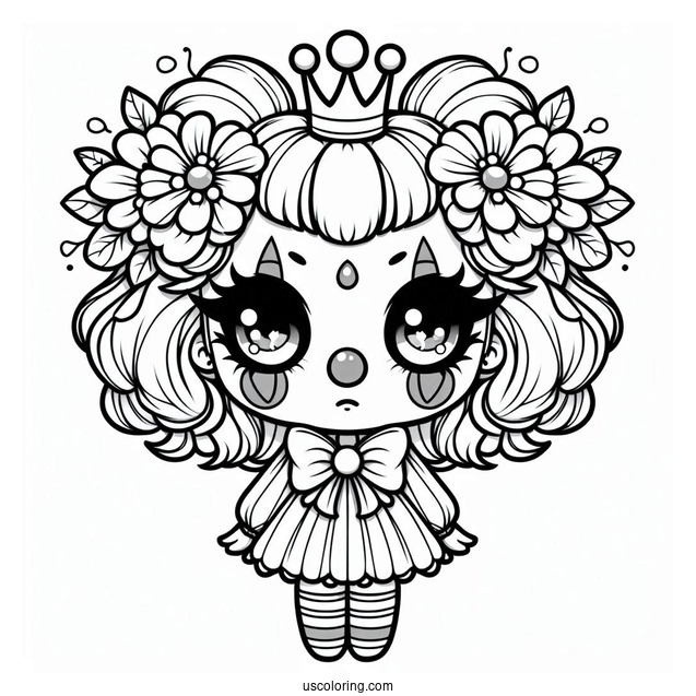 Creepy Chibi Clown for Kids