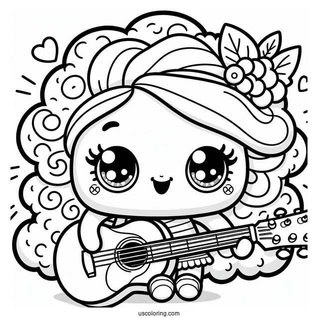 Bethany Broccoli Shopkins Playing Guitar