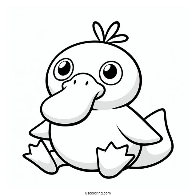 Psyduck Coloring Page And Natu
