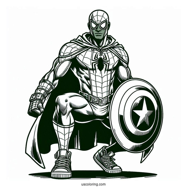 Hulk And Spider Man Coloring Page