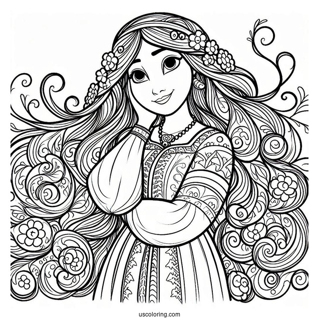 Mother Gothel Coloring Picture