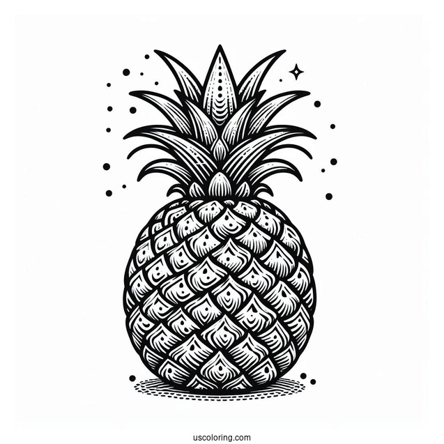 Sliced Pineapple Coloring Picture