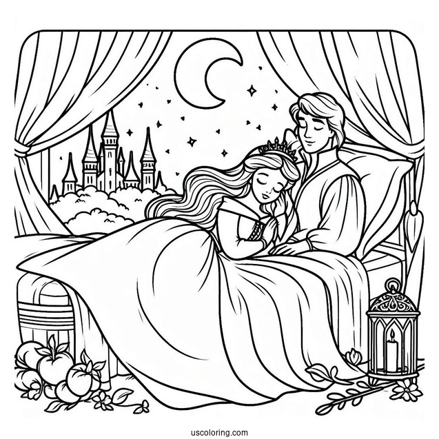 Sleeping Beauty And Prince Phillip To Color