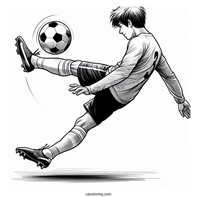 Soccer Player Doing Trick Shots