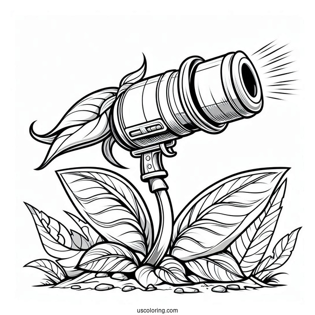 Coloring Page Of Peashooter