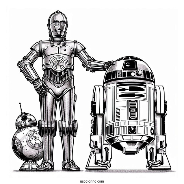 C-3PO And R2-D2 Standing Together