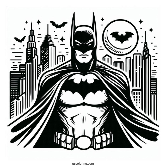 Batman Logo Coloring Page