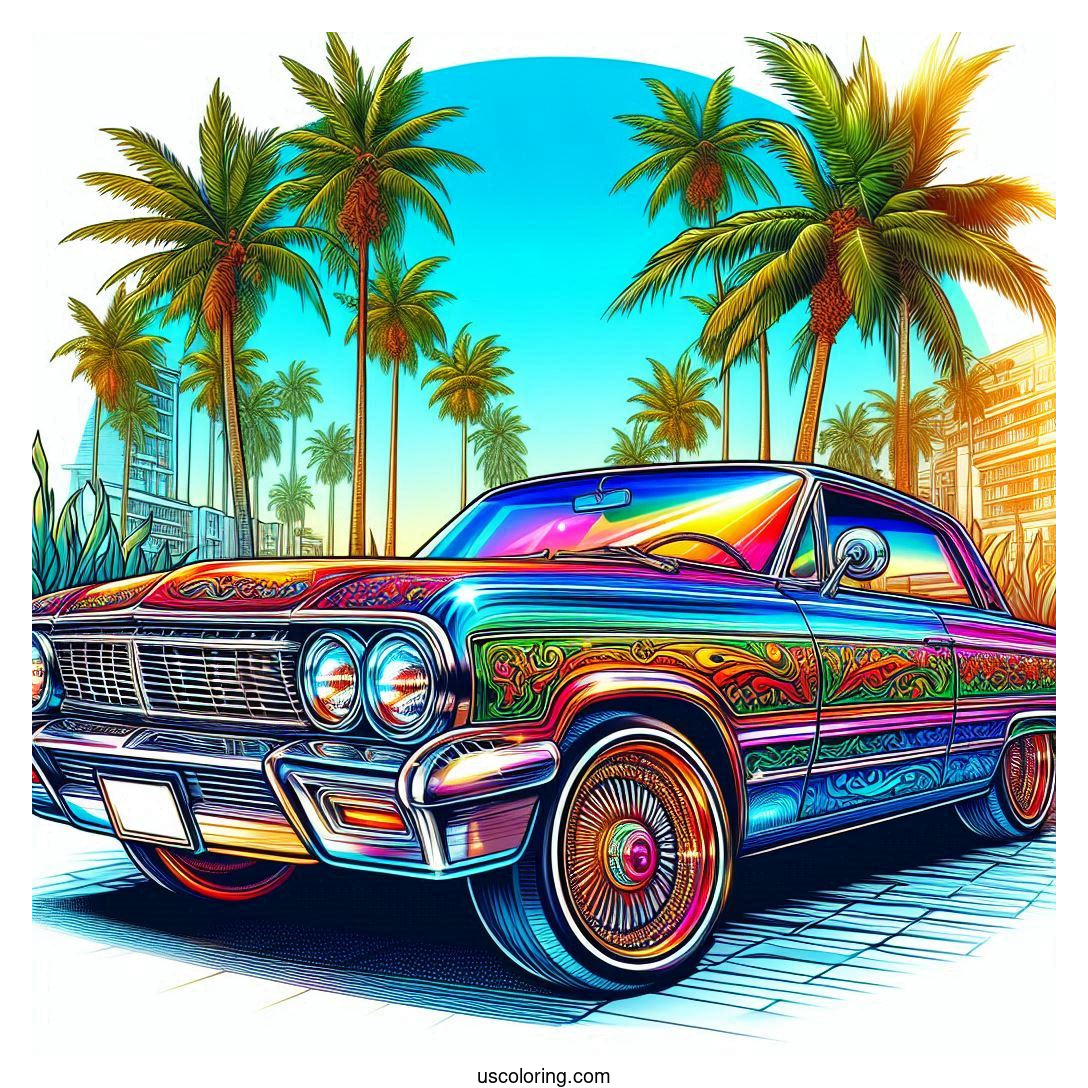 Lowrider Coloring Pages Featured Image