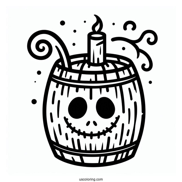 Easy Outline Of Barrel Coloring In