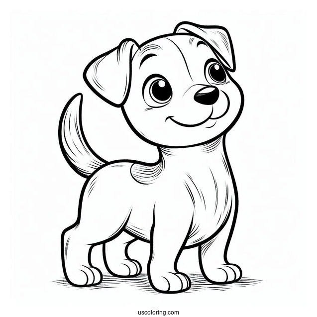 Playful Jack Russell Coloring Page For Kids