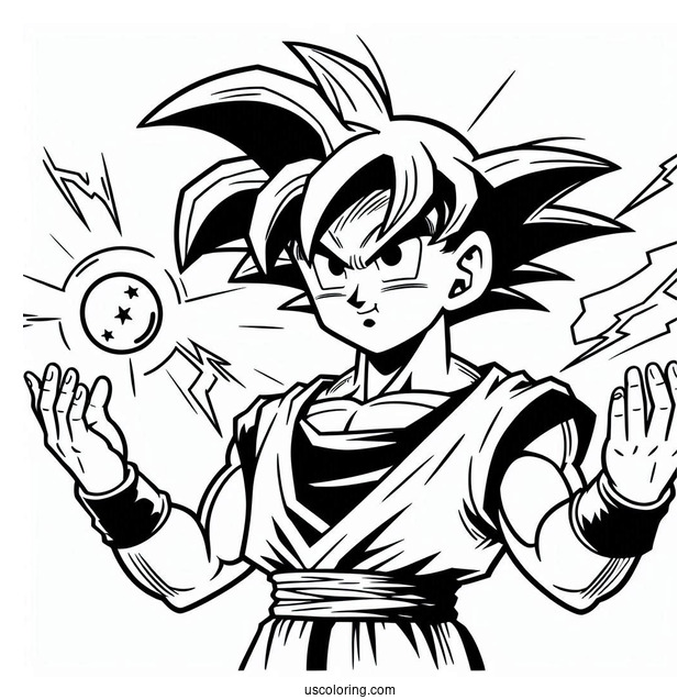 Young Gohan Coloring Page