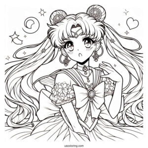 Sailor Star Maker Kou Taiki Coloring Sheet