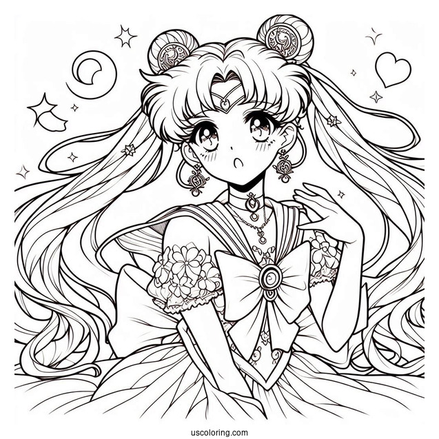Sailor Star Maker Kou Taiki Coloring Sheet