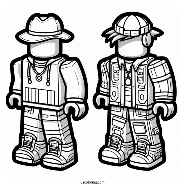 Roblox Construction Skins Coloring Sheet