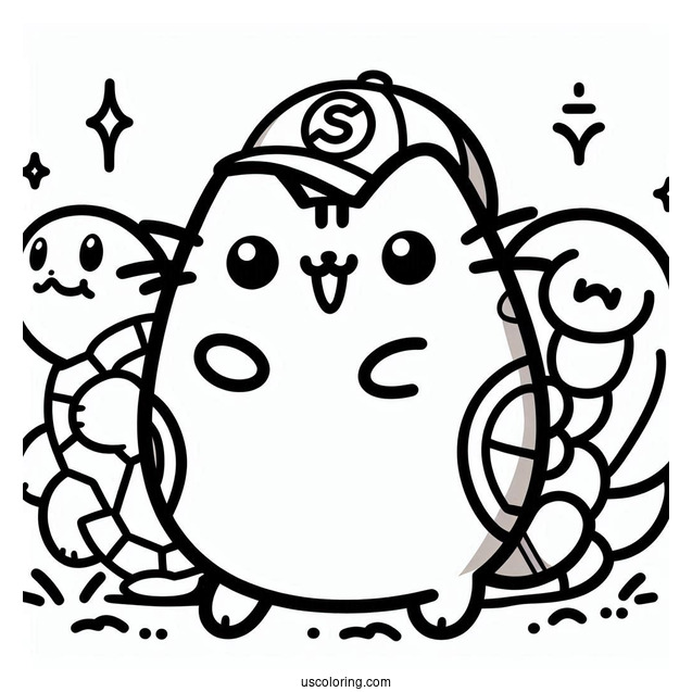 Pusheen Squirtle Pokemon To Color
