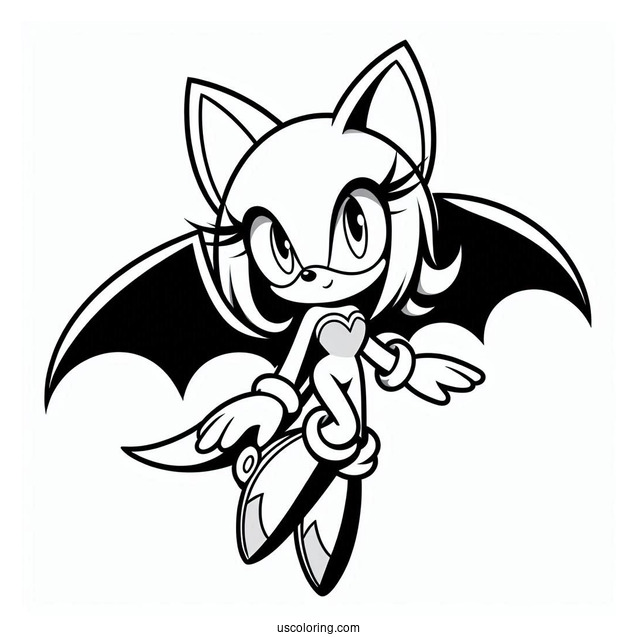 Rouge the Bat Coloring Sheet