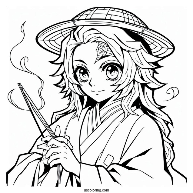 Tanjiro Coloring Page Constant Flux Technique