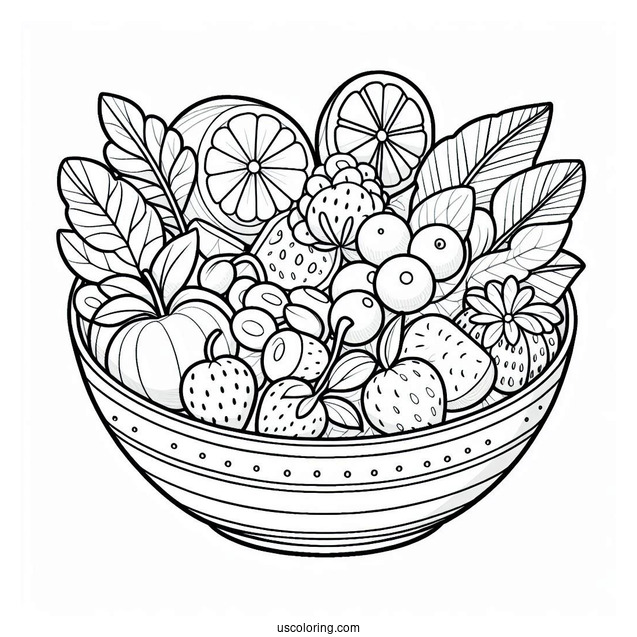Fruit Salad Coloring Sheet