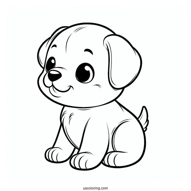 Coloring Sheet Of Puppy Outline
