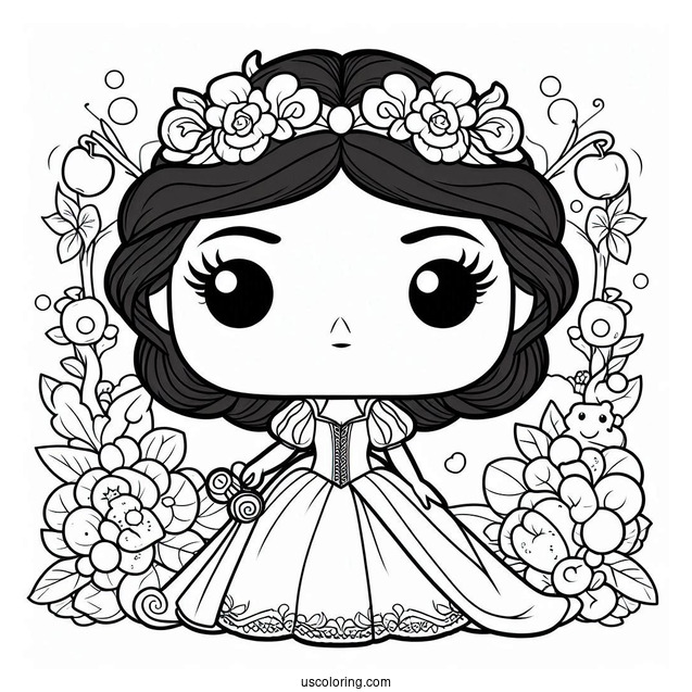 Funko Pop Snow White Coloring Sheet