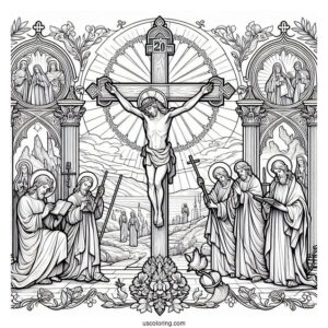 Stations Of The Cross Coloring Sheet
