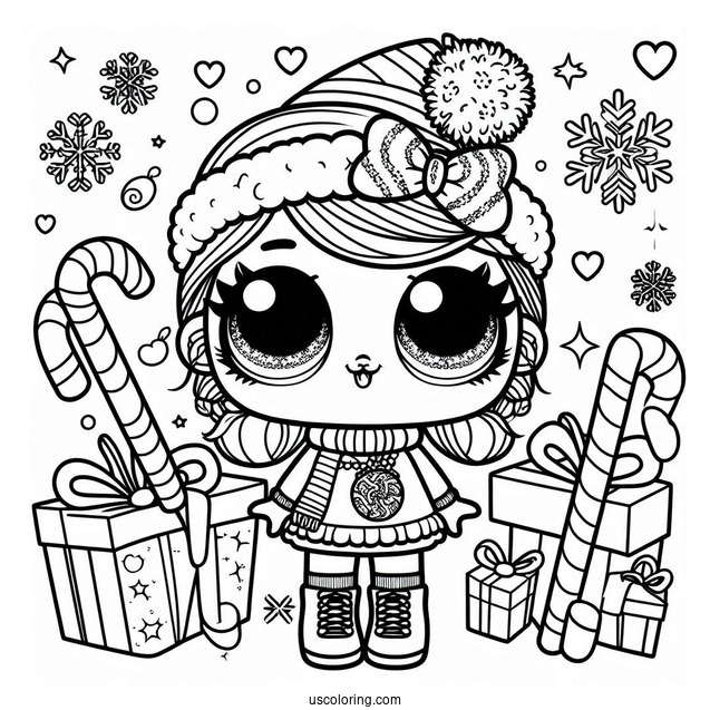 LOL Surprise Doll During Christmas With Candy Canes