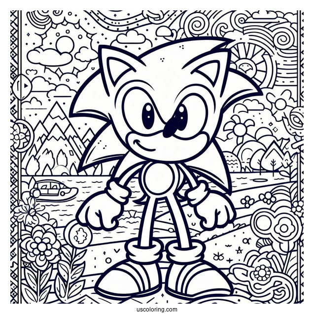 Sonic Exe Coloring Page Smiling With Bloody Eyes