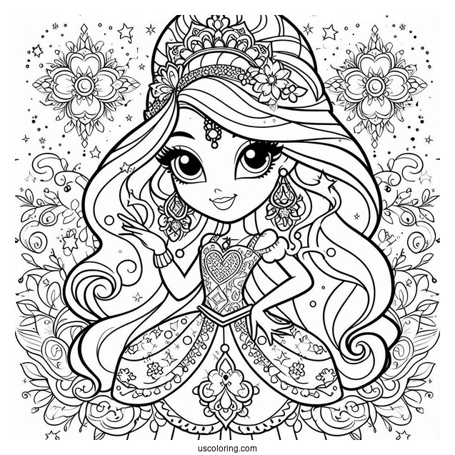 Shimmer And Shine Coloring Page Princess Samira