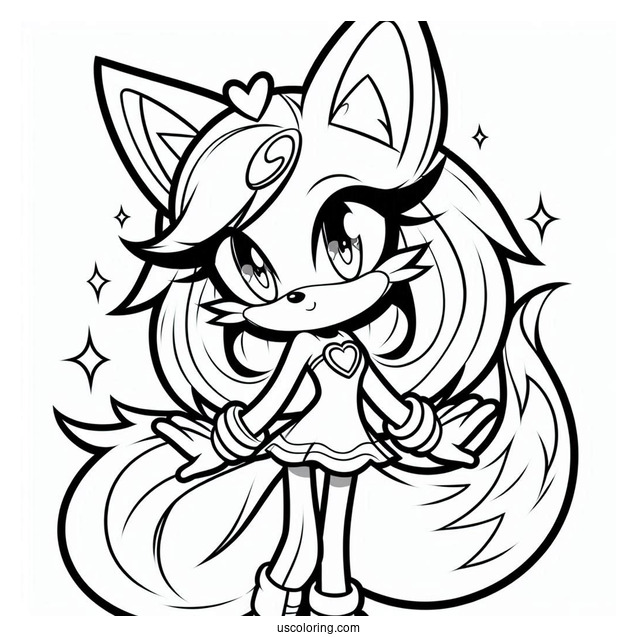Cute Nicole the Holo-Lynx Coloring Sheet