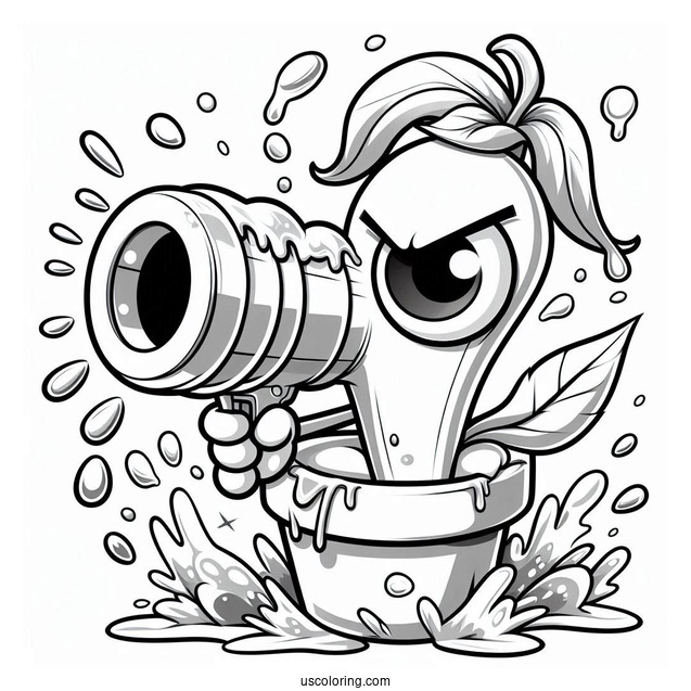 Ice Peashooter To Color