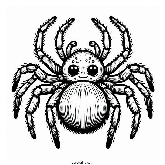 Brown Spider Coloring Page