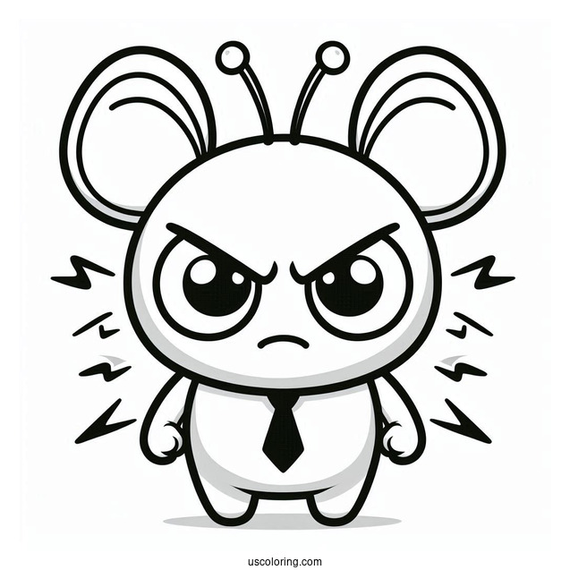 Sprunki Coloring Page Of Angry Raddy