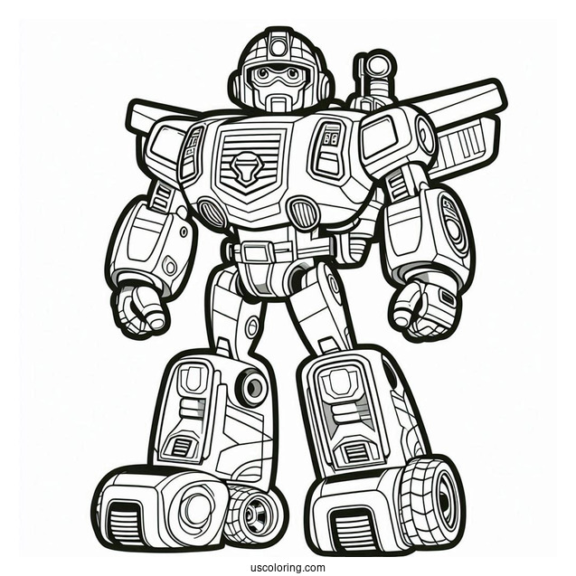 Rescue Bots Coloring Page Of Dani Burns