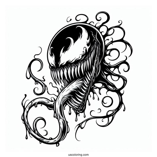 Venom Piercing Carnage Coloring Page