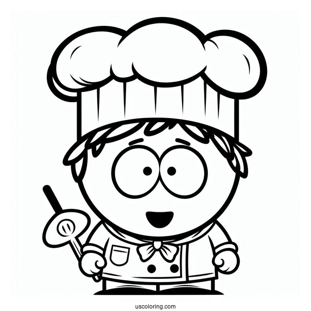 South Park Coloring Page Chef For Preschoolers