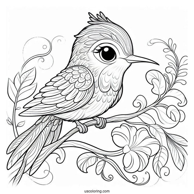 Blu Perched On Linda s Arm Coloring Page