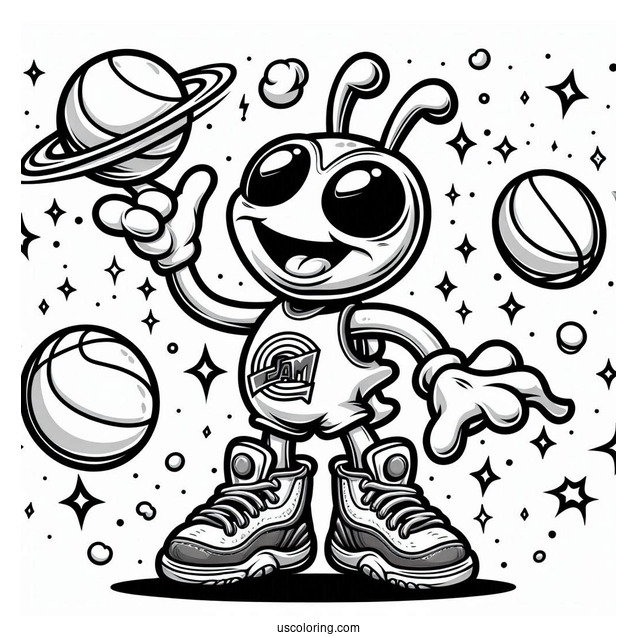 Space Jam Nerdlucks Coloring Page For Kids