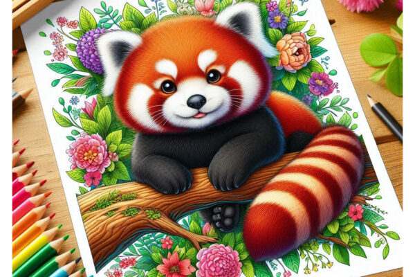 Red Panda Coloring Page Featured Image