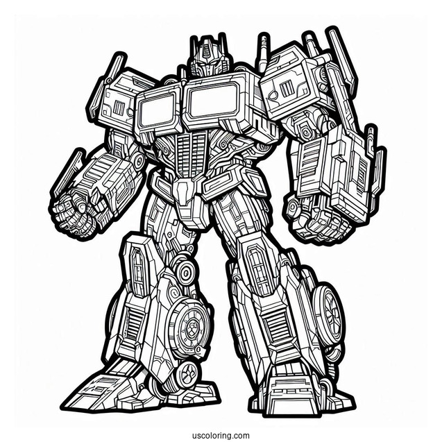 Optimus Prime Coloring Page In Planet Cybertron